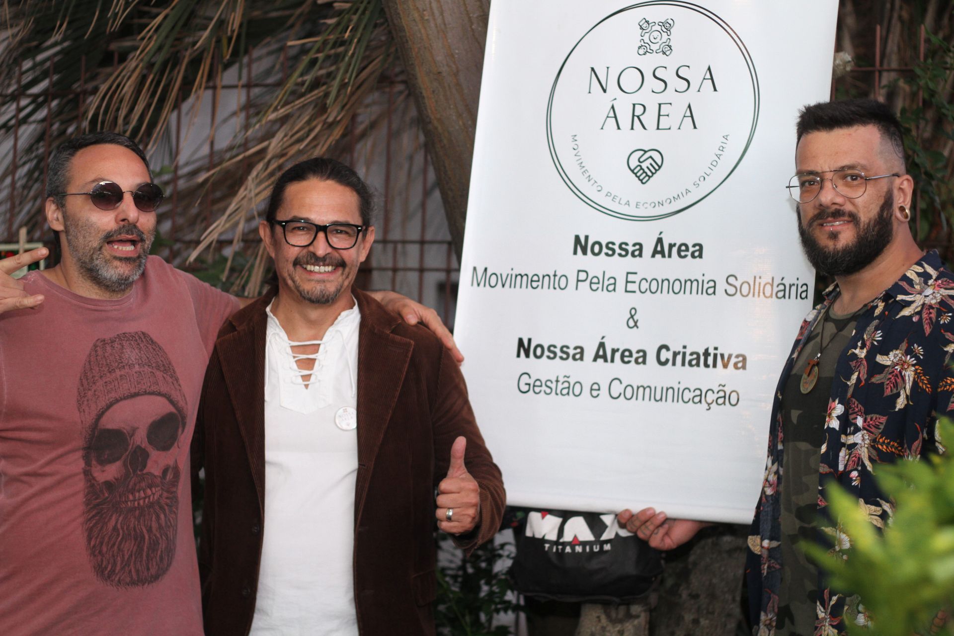 Marcelo Jaguara Franco - Charles School e Rodrigo Fontoura  no Evento que Rodrigo Fontoura foi Preponente Sarau Ao Natural dia 23-11-2024 na Musica da Casa Verde em Esteio