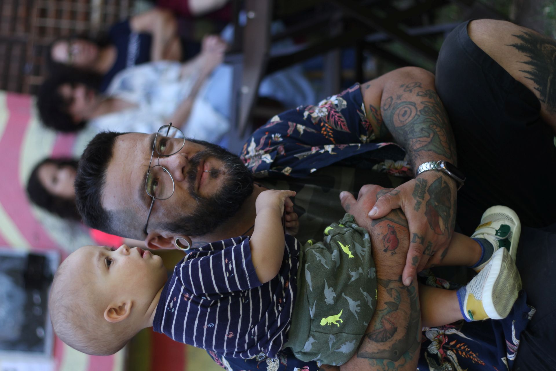 Rodrigo Fontoura e seu Filho Luís Antônio Martins Fontoura  no Evento que Rodrigo Fontoura foi Preponente Sarau Ao Natural dia 23-11-2024 na Musica da Casa Verde em Esteio